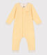 Lange jumpsuit met strepen van wol en biologisch katoen