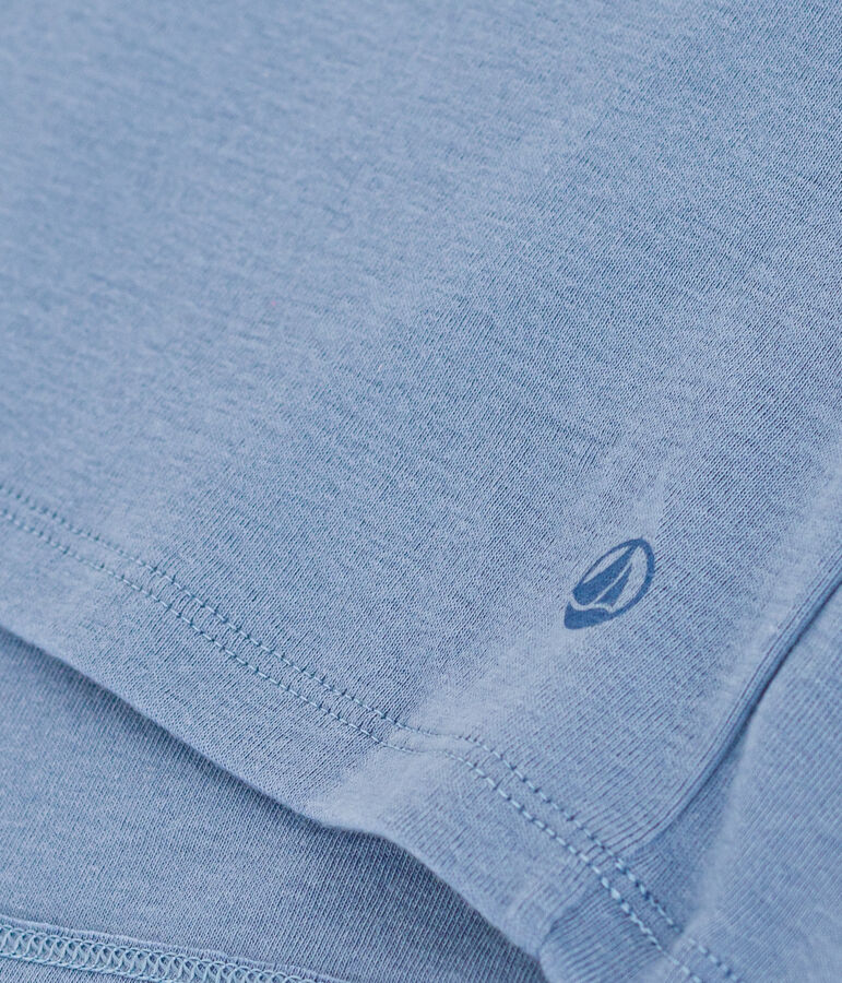 L'Iconique, effen katoenen T-shirt voor dames blauw