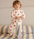 Pyjama à cœurs rouges en coton bébé