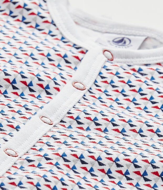Pyjama zonder voetjes voor babyjongens wit/multicouleur