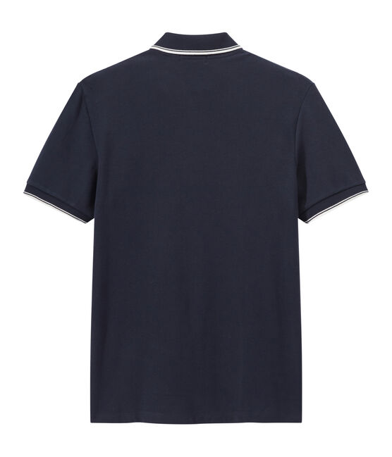 Herenpolo met korte mouwen blauw SMOKING