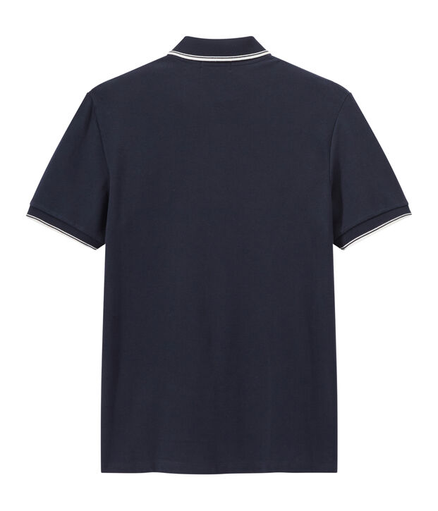 Polo manches courtes homme bleu marine