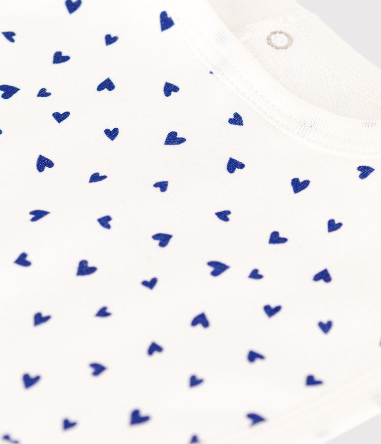 Katoenen slabbetje wit MARSHMALLOW/ NEWBLEU