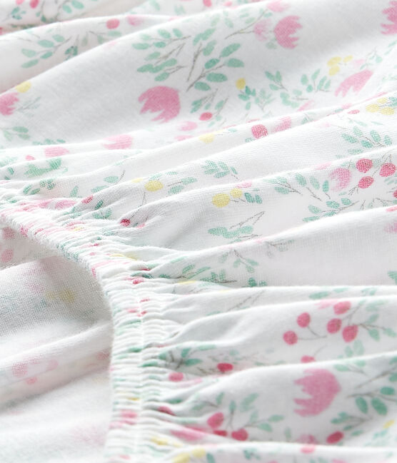 Hoeslaken voor babymeisjes (120 x 60 cm) wit ECUME/wit MULTICO