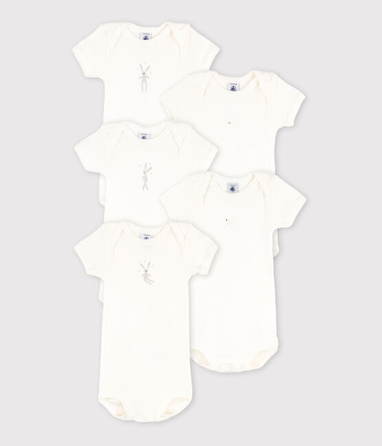 Lot de 5 bodies manches courtes en coton variante 1