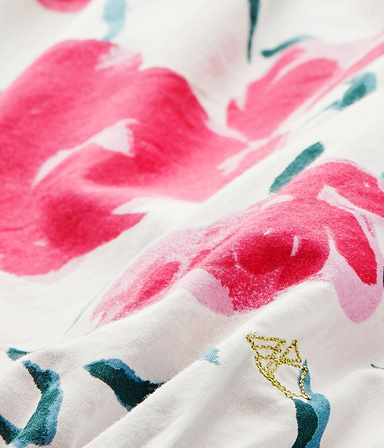 Combicourt &agrave; bretelles b&eacute;b&eacute; fille blanc MARSHMALLOW/blanc MULTICO