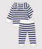 Ensemble jogging deux pièces bébé garçon blanc MARSHMALLOW/bleu SMOKING
