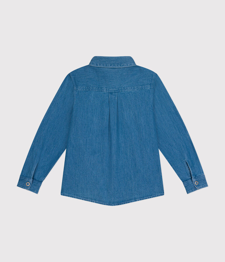 Jongenshemd van licht denim blauw