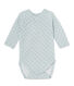 Body naissance bébé garçon manches longues laine et coton