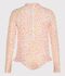 Maillot de bain enfant une pi&egrave;ce manches longues imprim&eacute; blanc/multicouleur