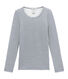 Tee shirt manches longues coton et laine pour femme