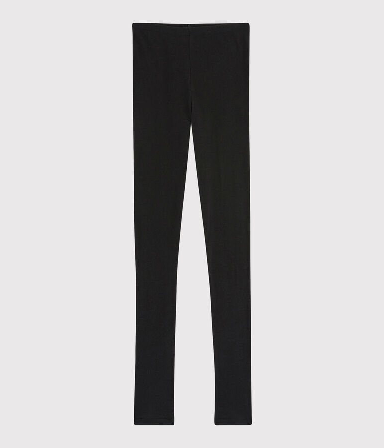 Legging Dames van wol en katoen zwart NOIR