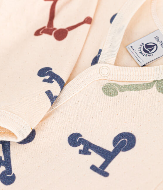 Pyjama imprimé en coton bébé blanc AVALANCHE/ MULTICO