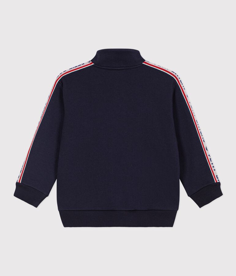 Katoenen sweatshirt met rits voor kinderen blauw