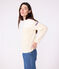 Katoenen sweatshirt met marinestrepen voor dames beige MILK/ CAJOU