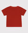 T-shirt van jersey met korte mouwen en motiefje voor baby's rood HARISSA