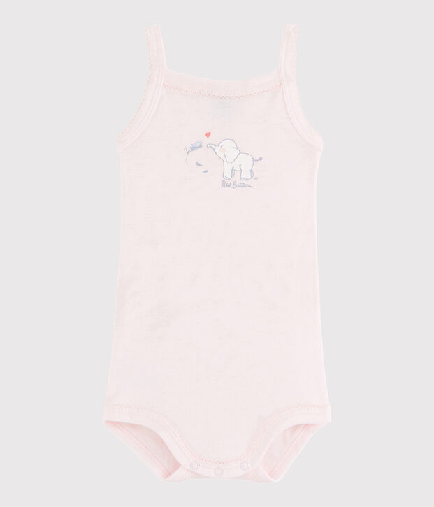 Rompertje met schouderbandjes baby meisje roze Vienne