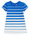 Robe manches courtes rayée bébé fille bleu RIYADH/blanc MARSHMALLOW CN