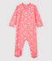 Katoenen babypyjama met kersenbloesem voor baby's roze GRETEL/wit MULTICO