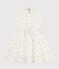 Robe sans manches enfant en coton imprimée fleurs blanc MARSHMALLOW/blanc MULTICO