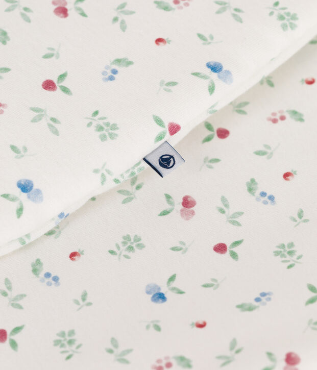 Katoenen babytrappelzak met vruchtenprint TOG 2 wit/multicouleur