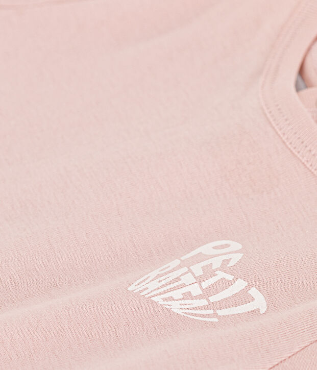 Katoenen T-shirt met korte mouwen voor baby's roze