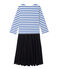 Robe femme trompe l'œil blanc LAIT/bleu SURF