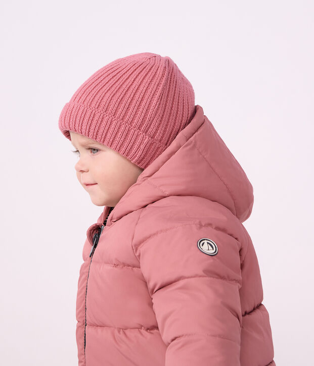 Doudoune b&eacute;b&eacute; en polyester uni rose