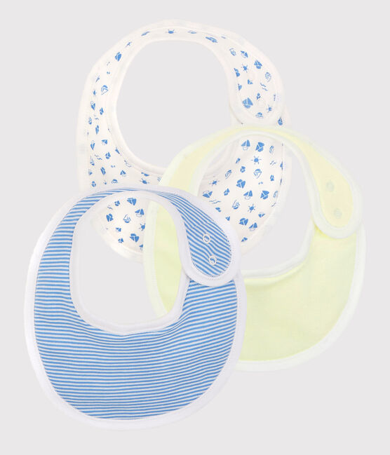 Lot De 3 Bavoirs Bebe En Coton Biologique Petit Bateau
