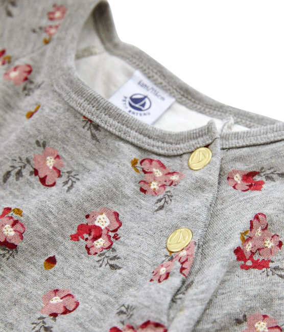 Meisjesjurk met print grijs BELUGA/wit MULTICO