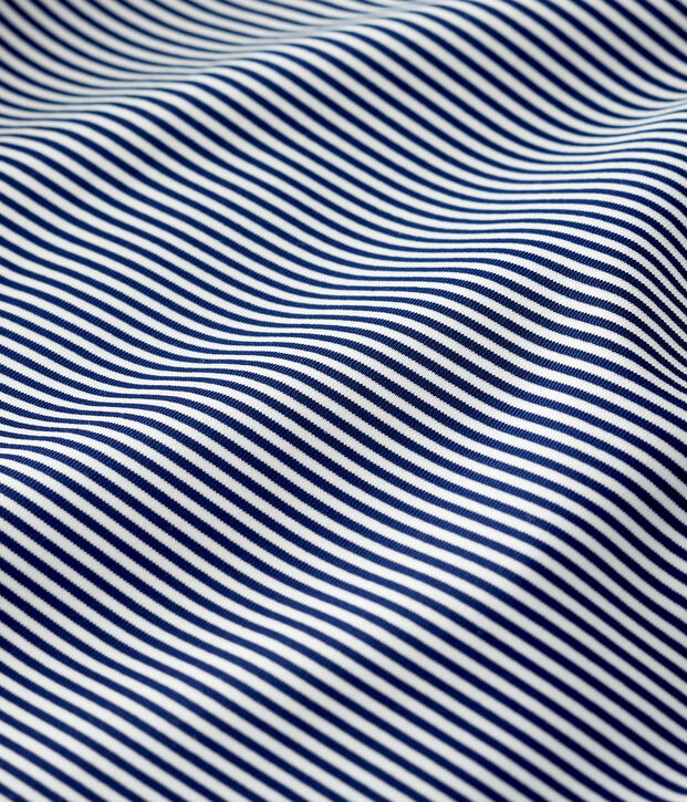 Anti-UV T-shirt van gerecycleerd materiaal voor baby's blauw/wit