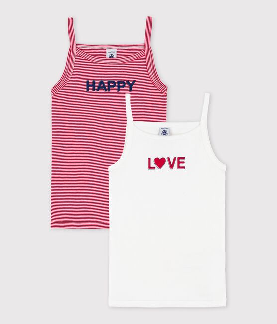 Set van 2 shirts met schouderbandjes meisje variante 1