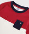 Katoenen T-shirt met korte mouwen voor jongens rood TERKUIT/wit MARSHMALLOW