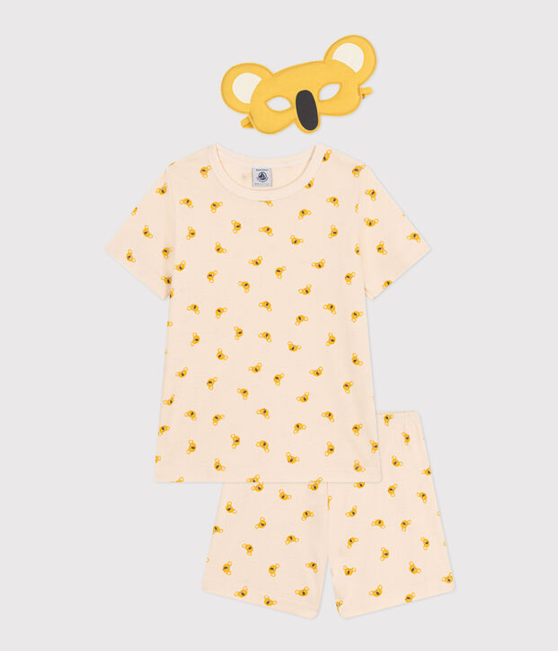 Pyjama short d&eacute;guisement koala en coton enfant &eacute;cru/multicouleur