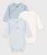 Set van 3 katoenen body's met lange mouwen voor baby's