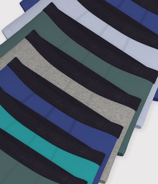Lot de boxers enfant en coton uni multicouleur