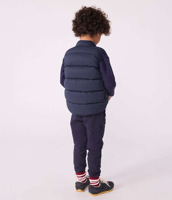 Doudoune enfant sans manche bicolore réversible bleu SMOKING/jaune JAUNE