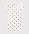Body manches courtes bébé en coton imprimé fleuri blanc MARSHMALLOW/blanc MULTICO
