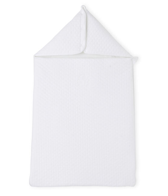Nid d'ange bébé en tubique matelassé blanc ECUME