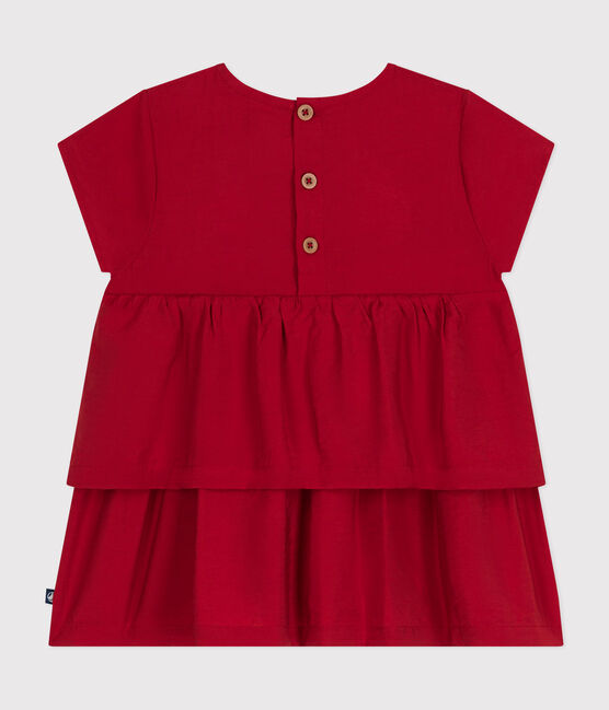 Robe manches courtes bébé rouge AURORA