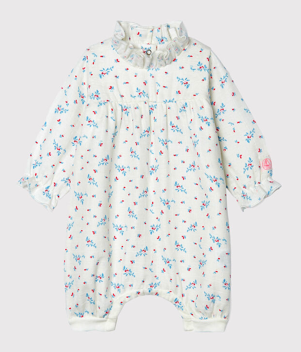Pakje babymeisje van gebreide stof wit/multicouleur