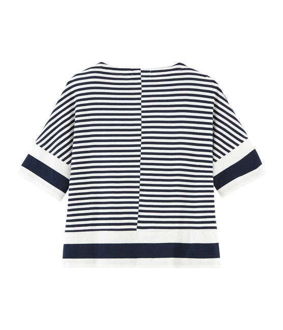 Tee-shirt graphique manches courtes femme bleu SMOKING/blanc MARSHMALLOW