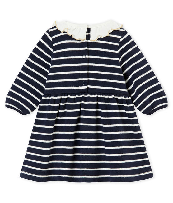 Robe rayure marinière bébé fille bleu SMOKING/blanc MARSHMALLOW