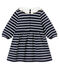 Robe rayure marinière bébé fille bleu SMOKING/blanc MARSHMALLOW