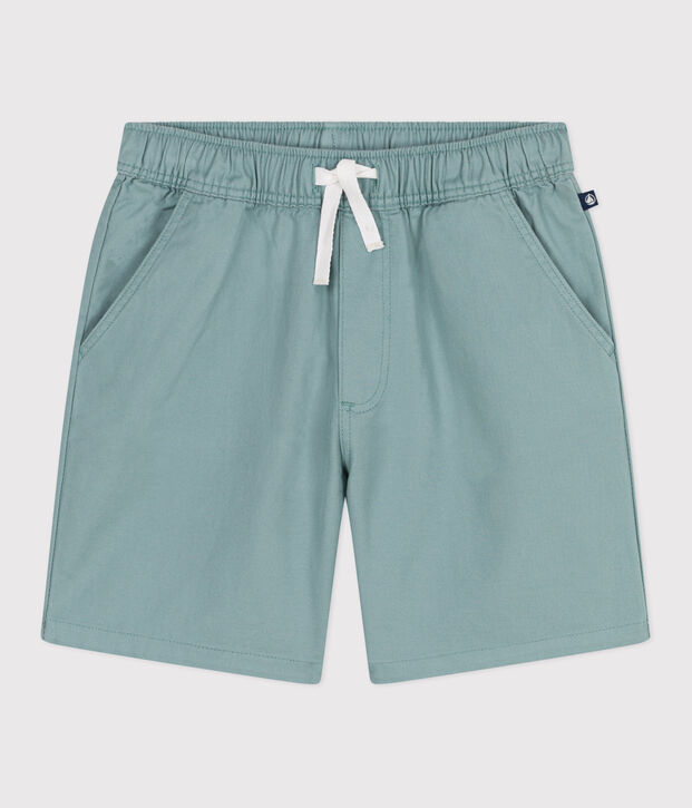 Bermuda short enfant en coton uni vert