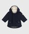 Parka bébé mi-longue unie bleu SMOKING