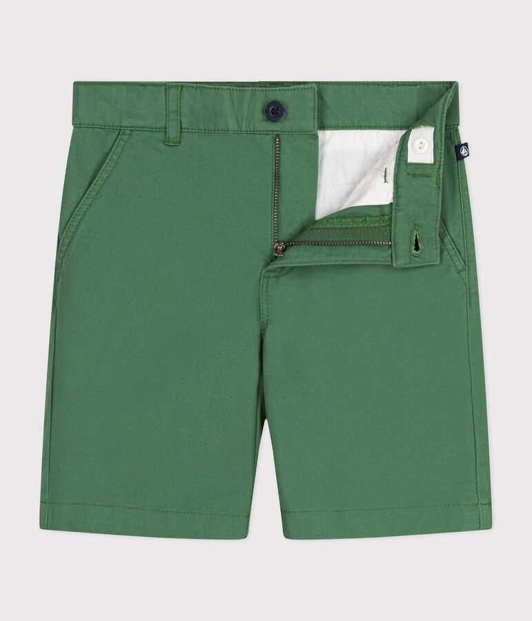 Short en serge enfant gar&ccedil;on vert PALMERAIE