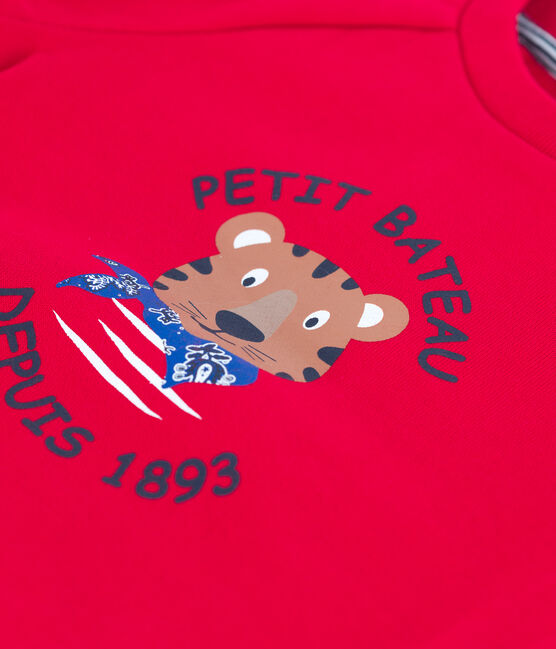 Sweatshirt en molleton bébé rouge TERKUIT