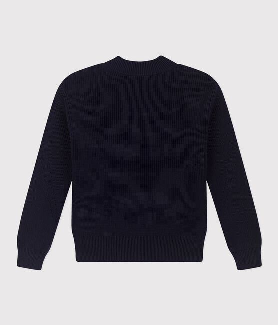 Pull en côte anglaise en coton Femme bleu SMOKING