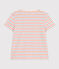 Le Droit, gestreept katoenen T-shirt voor dames wit AVALANCHE/ MULTICO